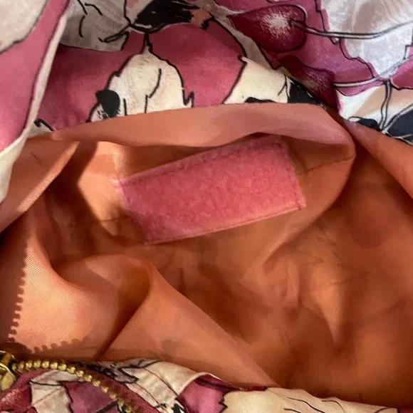 Vintage EVR Women's Silk Floral Print Full Zip Bomber Windbreaker Jacket Medium - Picture 2 of 9